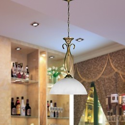 Lampe de table rurale du Nord : une lampe en verre à tête unique contemporaine et aux idées contractées