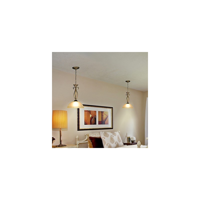 Lampe de table rurale du Nord : une lampe en verre à tête unique contemporaine et aux idées contractées