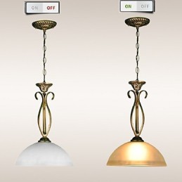 Lampe de table rurale du Nord : une lampe en verre à tête unique contemporaine et aux idées contractées