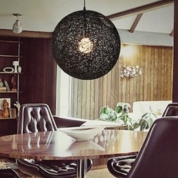 Lampe de forme sphérique et colorée, style country américain créatif.