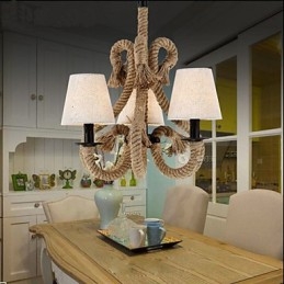Lustre en corde créatif minimaliste rétro