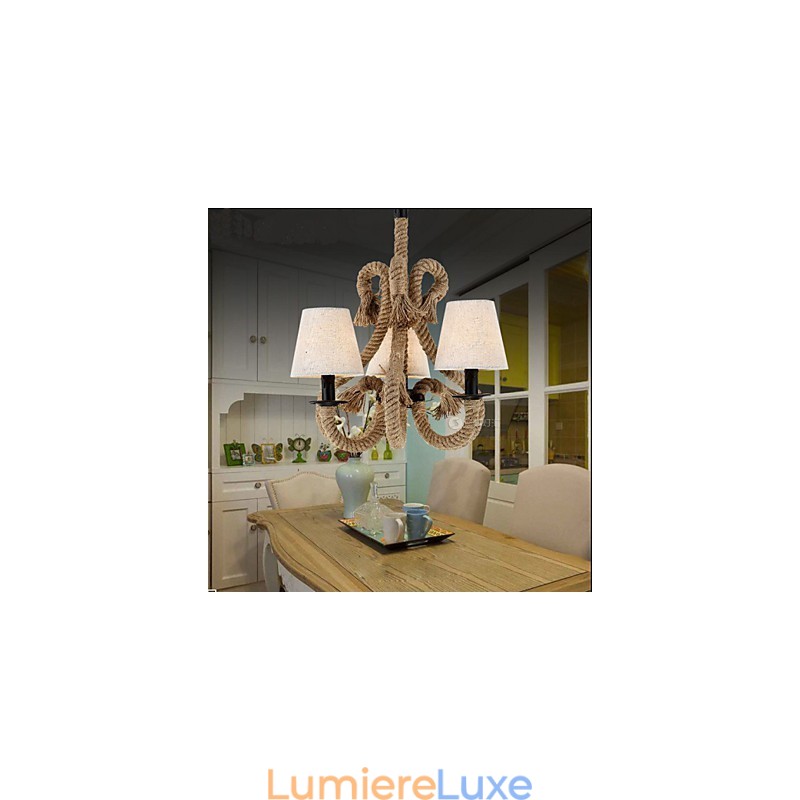 Lustre en corde créatif minimaliste rétro