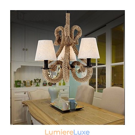 Lustre en corde créatif minimaliste rétro Lustre en corde créatif minimaliste rétro