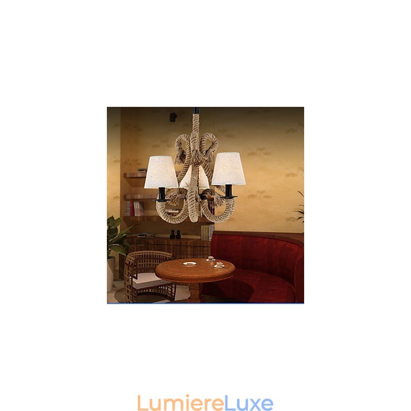 Lustre en corde créatif minimaliste rétro