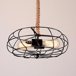 Lustre industriel créatif en corde de fer américain vintage