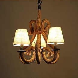 Lustre en corde créatif minimaliste rétro