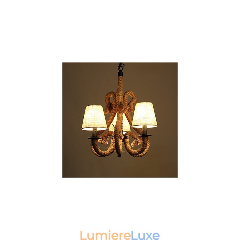 Lustre en corde créatif minimaliste rétro