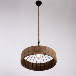 Suspension à 1 lumière en corde de style mini moderne contemporain campagnard