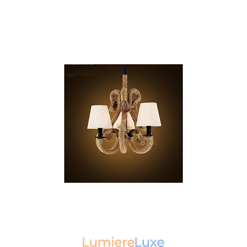 Lustre en corde créatif minimaliste rétro