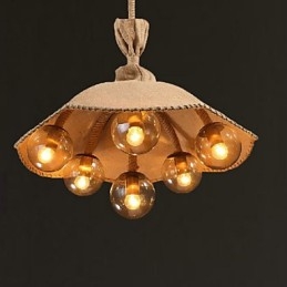 Lustre suspendu en métal peint style country pour chambre à coucher