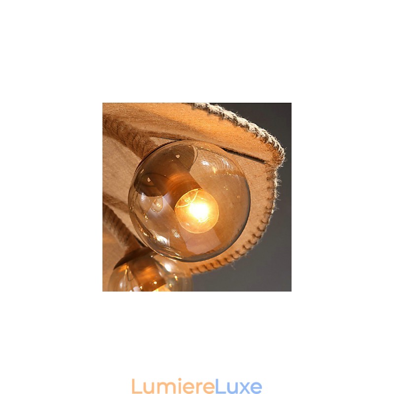 Lustre suspendu en métal peint style country pour chambre à coucher