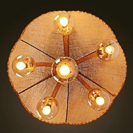 Lustre suspendu en métal peint style country pour chambre à coucher