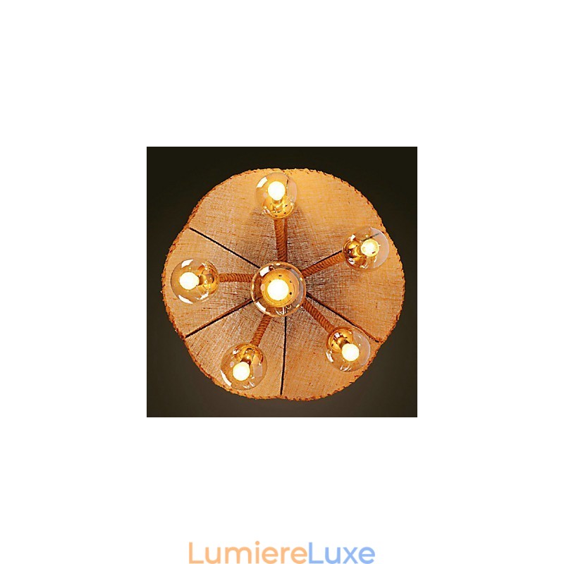 Lustre suspendu en métal peint style country pour chambre à coucher