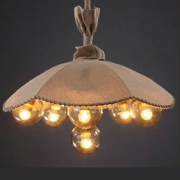Lustre suspendu en métal peint style country pour chambre à coucher