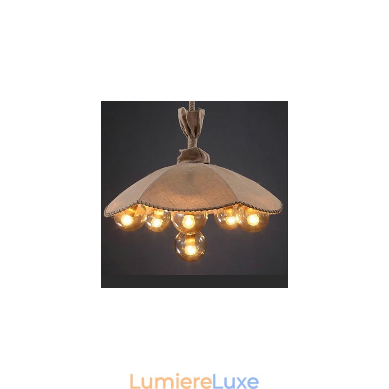Lustre suspendu en métal peint style country pour chambre à coucher
