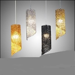 Lampes créatives cylindriques rondes et longues en aluminium à tête unique
