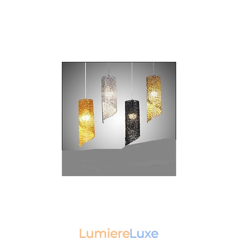 Lampes créatives cylindriques rondes et longues en aluminium à tête unique