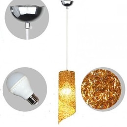 Lampes créatives cylindriques rondes et longues en aluminium à tête unique