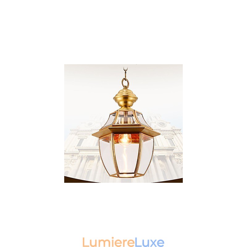 Pendentif Country Américain Petit Tout Cuivre Verre Simple C