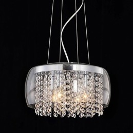Suspension moderne contemporaine en cristal style mini peinture