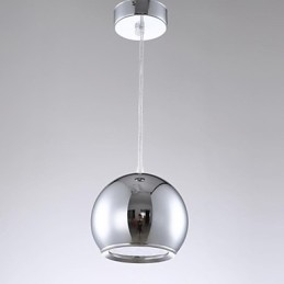 Suspension moderne contemporaine en métal galvanisé avec globe
