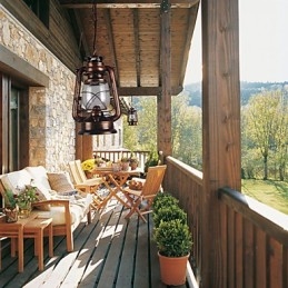 Suspension en bronze style mini lanterne de campagne