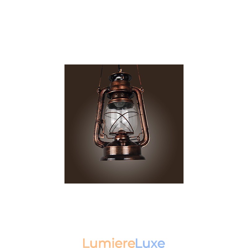 Suspension en bronze style mini lanterne de campagne