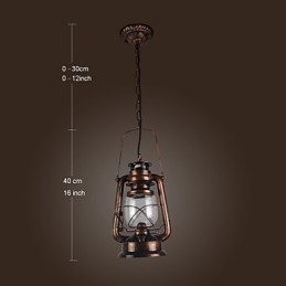 Suspension en bronze style mini lanterne de campagne