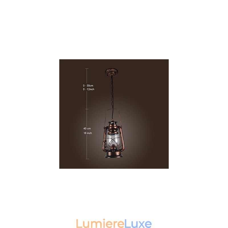 Suspension en bronze style mini lanterne de campagne