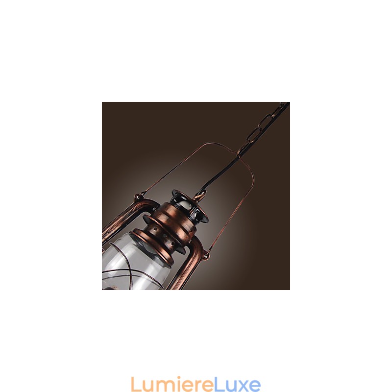 Suspension en bronze style mini lanterne de campagne
