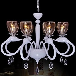 Lampe suspendue en cristal de style européen, individualité, cygne créatif