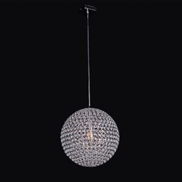 Lustre en cristal K9 à cadre sphérique simple en métal