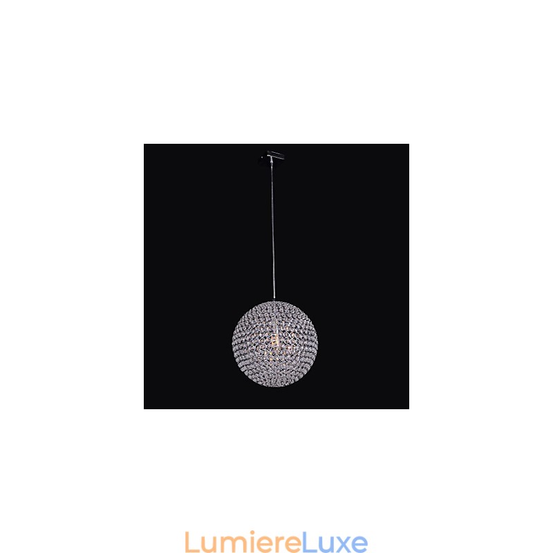 Lustre en cristal K9 à cadre sphérique simple en métal