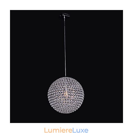 Lustre en cristal K9 à cadre sphérique simple en métal Lustre en cristal K9 à cadre sphérique simple en métal
