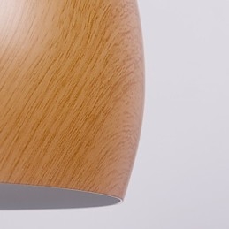 Lampe suspendue rétro en métal grain de bois pour café