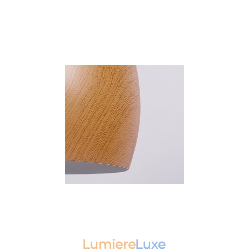Lampe suspendue rétro en métal grain de bois pour café