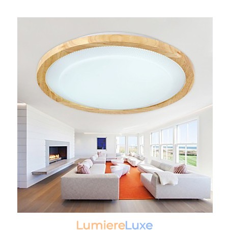 Suspension moderne contemporaine en bois et bambou de style campagnard Suspension moderne contemporaine en bois et bambou de style campagnard