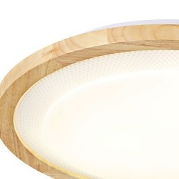 Suspension moderne contemporaine en bois et bambou de style campagnard
