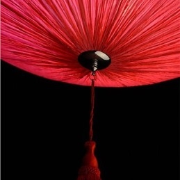 Lampe suspendue en tissu marin moderne en forme de feuille de lotus, lanterne rouge