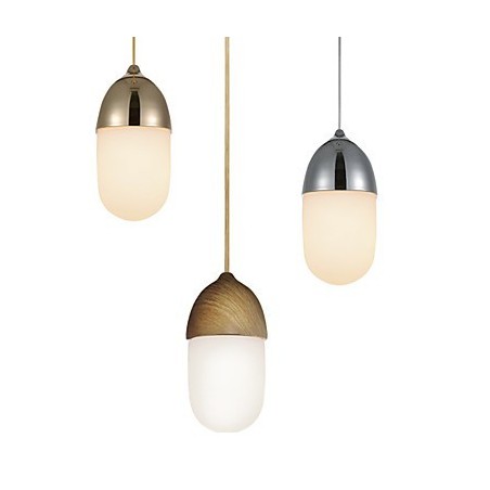 Mini lampe suspendue en forme de gland, 1 lumière, moderne et simple, finition chromée dorée, couleur bois, acier au carbone et verre. Mini lampe suspendue en forme de gland, 1 lumière, moderne et simple, finition chromée dorée, couleur bois, acier au carbone et verre.