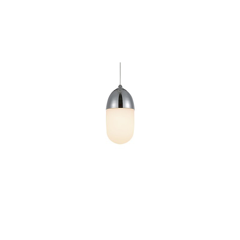 Mini lampe suspendue en forme de gland, 1 lumière, moderne et simple, finition chromée dorée, couleur bois, acier au carbone et verre.