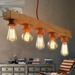 Suspension moderne contemporaine traditionnelle classique de style mini peinture bois bambou