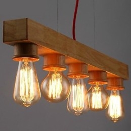 Suspension moderne contemporaine traditionnelle classique de style mini peinture bois bambou