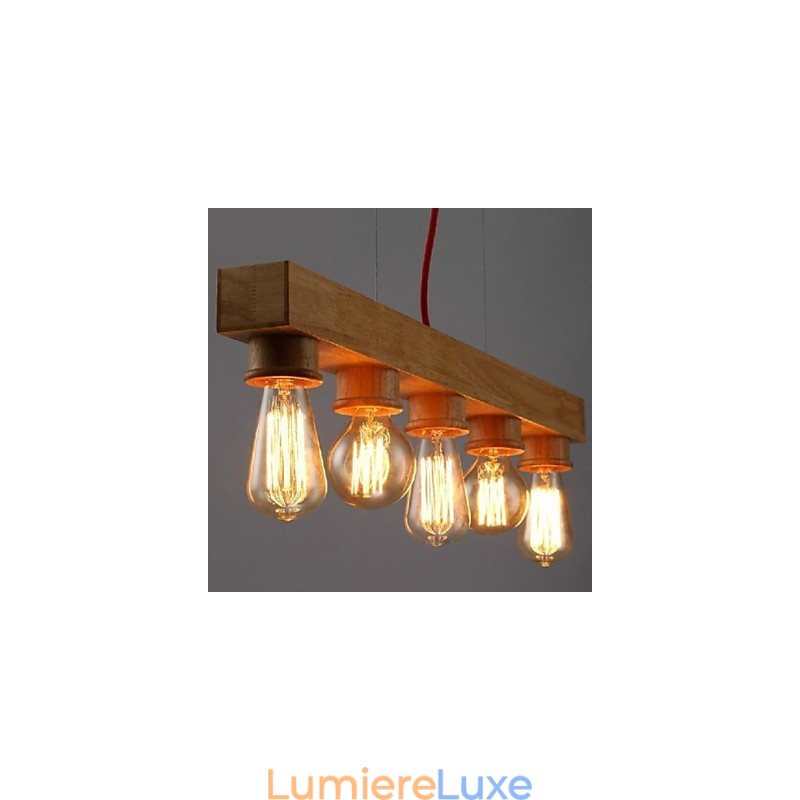 Suspension moderne contemporaine traditionnelle classique de style mini peinture bois bambou