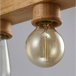 Suspension moderne contemporaine traditionnelle classique de style mini peinture bois bambou