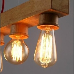 Suspension moderne contemporaine traditionnelle classique de style mini peinture bois bambou