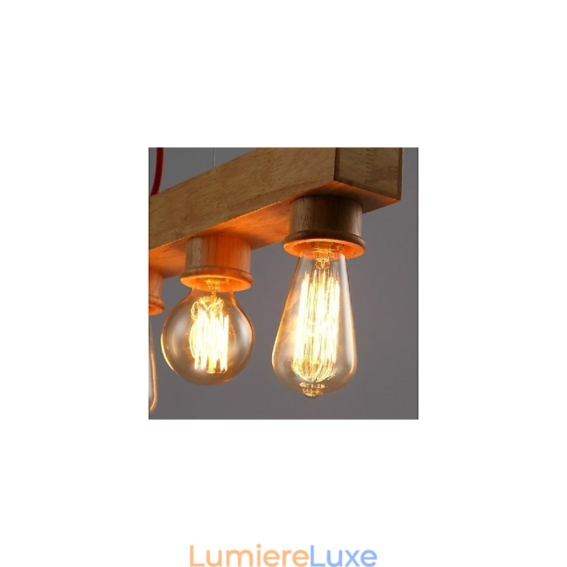 Suspension moderne contemporaine traditionnelle classique de style mini peinture bois bambou