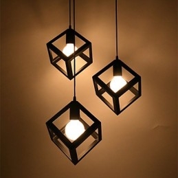 Lustre en fer forgé contemporain et contracté créatif à tête unique
