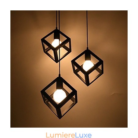 Lustre en fer forgé contemporain et contracté créatif à tête unique Lustre en fer forgé contemporain et contracté créatif à tête unique