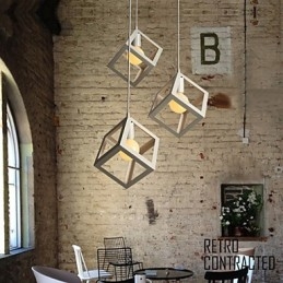 Lustre en fer forgé contemporain et contracté créatif à tête unique